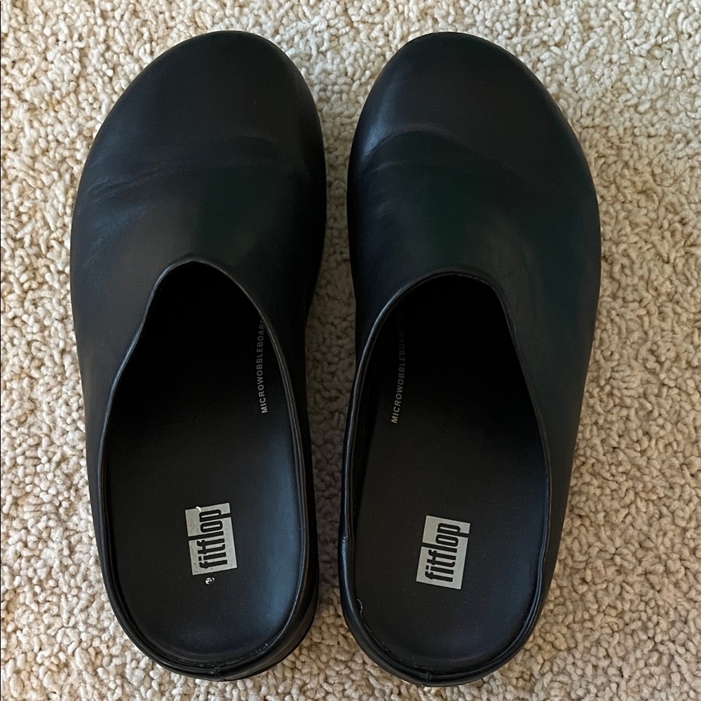 FitFlop Black Slip-On Clogs